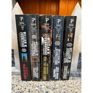 William Johnstone 5 Books Paid in Blood Yuma Prison Crashout Ride the Savage